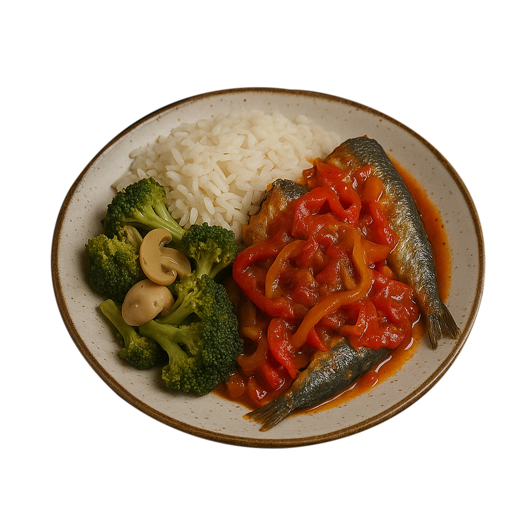 Sardinha, arroz branco e brócolis.png